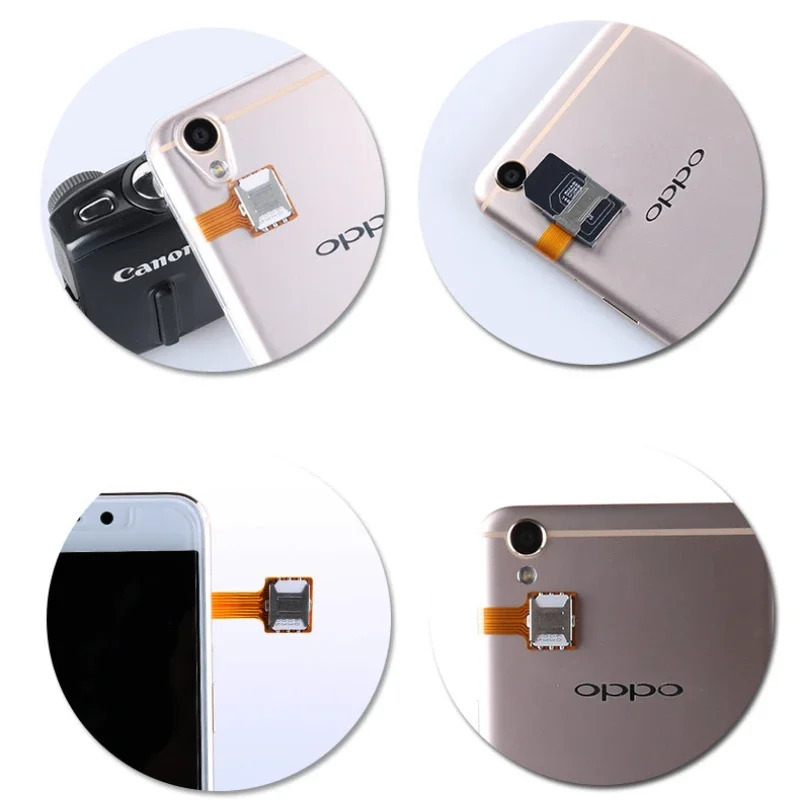 Ikki SIM Micro SD kengaytma karta adapteri Amaliy universal TF gibrid SIM uyasi kengaytiruvchi Nano Cato Android telefon kartasini almashtirish