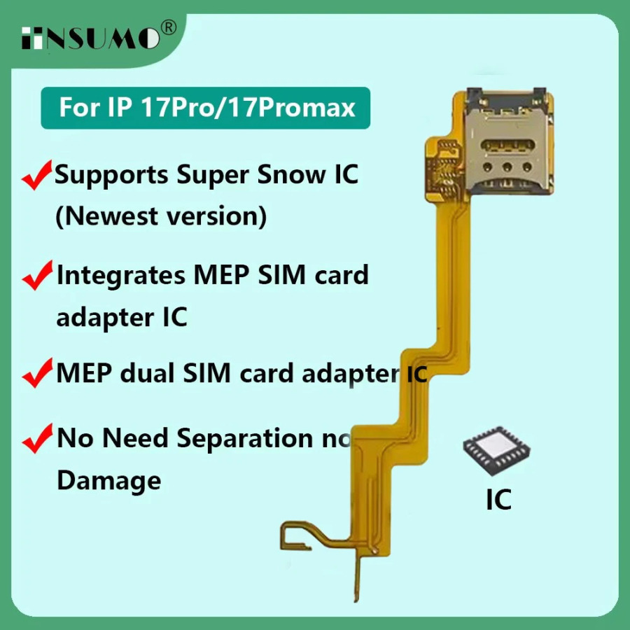 Американская версия Esim to Sim Dual Card Flex Ca ‮ фб ‬ e Встроенное решение для интеграции MEP поддерживает микросхему Super Snow для iPhone 17 Pro Max