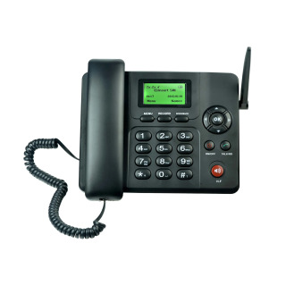 Фиксированный беспроводной телефон с двумя SIM-картами GSM и FM-радио, MP3-плеер, внутренняя антенна, поддержка русский, испанский, французский, арабский, итальянский
