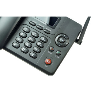 Фиксированный беспроводной телефон с двумя SIM-картами GSM и FM-радио, MP3-плеер, внутренняя антенна, поддержка русский, испанский, французский, арабский, итальянский
