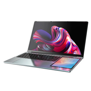 Ноутбук Topton L10 с двумя экранами: 15,6-дюймовый IPS + 7-дюймовый сенсорный, Intel N100 12-го поколения, до 32 ГБ DDR4, SSD 2 ТБ, тонкий офисный ноутбук/компьютер