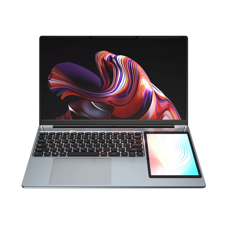Ноутбук Topton L10 с двумя экранами: 15,6-дюймовый IPS + 7-дюймовый сенсорный, Intel N100 12-го поколения, до 32 ГБ DDR4, SSD 2 ТБ, тонкий офисный ноутбук/компьютер