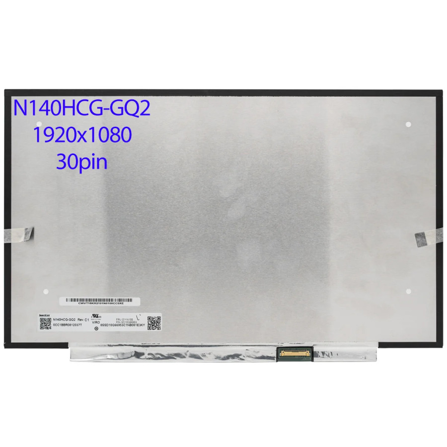 ЖК-экран для ноутбука Lenovo ThinkPad L14 P14s T14 T14s Gen1 Gen2 T490 T490s T495 T495s P43s IPS FHD 30pin