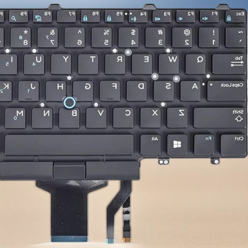 Dell Latitude E5450 E5470 5480 5490 5491 7480 7490 E7450 E7470 uchun TrackPoint bilan yangi AQSh inglizcha klaviaturasi