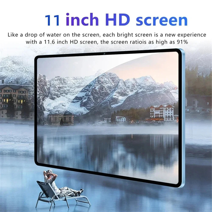Новый планшетный коврик 16 Pro 11 дюймов Android 22 ГБ + 2 ТБ Планшеты Аккумулятор 20000 мАч Глобальная версия 4G 5G Dual SIM WIFI Tab Kids MI Tablet PC