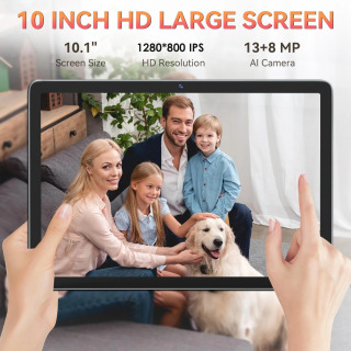 Планшет Npad15 Plus 10.1 дюйма, Android 15, 12 ГБ ОЗУ, 512 ГБ ПЗУ, 5G WiFi, Bluetooth, аккумулятор 7000 мАч, Type-C, с клавиатурой