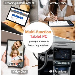Планшет Npad15 Plus 10.1 дюйма, Android 15, 12 ГБ ОЗУ, 512 ГБ ПЗУ, 5G WiFi, Bluetooth, аккумулятор 7000 мАч, Type-C, с клавиатурой