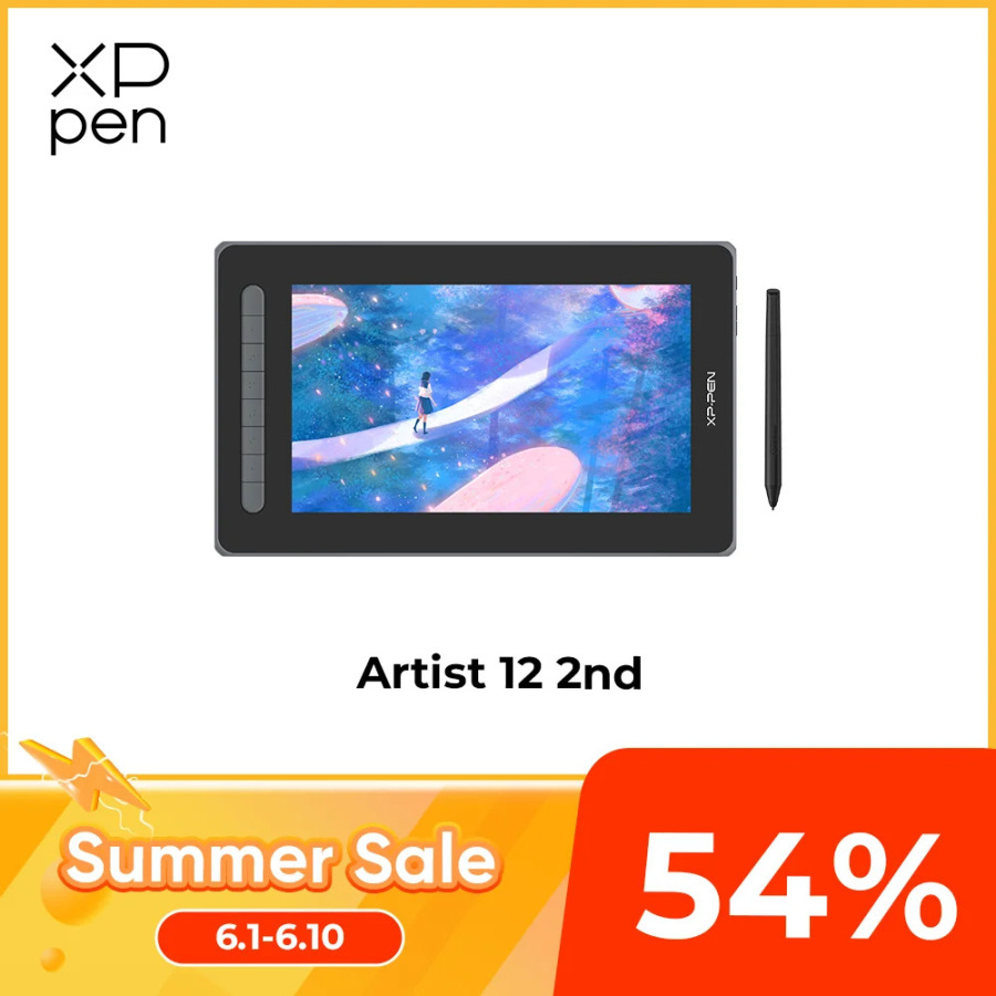 Графический планшет XPPen Artist 12 2nd Gen, планшет 12 дюймов, X3 Stylus с 8192 уровнями и наклоном 60 градусов, планшет для ри