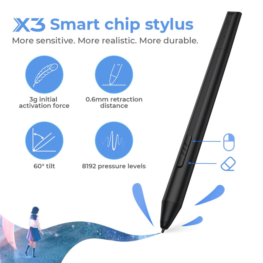 Графический планшет XPPen Artist 12 2nd Gen, планшет 12 дюймов, X3 Stylus с 8192 уровнями и наклоном 60 градусов, планшет для ри