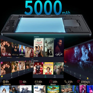 Планшет с 10,1-дюймовым дисплеем, ОЗУ 8 Гб, ПЗУ 2025 ГБ, 4G LTE, Android 13