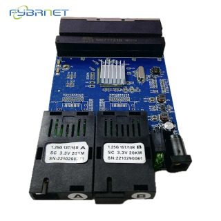 Гигабитный Ethernet оптический одномодовый порт 20 км, 2 волокна, 4 RJ45 SC 10M/100M/1000M, медиа Ethernet коммутатор, преобразователь, плата PCBA
