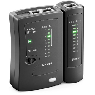 Тестер сетевого Ethernet-кабеля ZoeRax для LAN RJ45 Cat5 Cat5e Cat6 Cat6a Cat7 UTP/экранированного кабеля и RJ11 RJ12