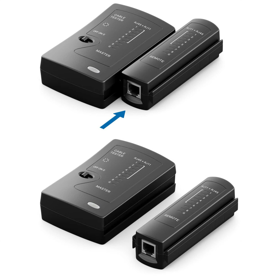 Тестер сетевого Ethernet-кабеля ZoeRax для LAN RJ45 Cat5 Cat5e Cat6 Cat6a Cat7 UTP/экранированного кабеля и RJ11 RJ12