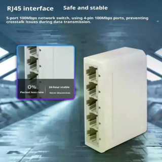 5 port/8 port 100 Mbit/s chekilgan kaliti RJ45 koʻp portli tarmoq maʻlumotlarini almashtirish Smart Hub internet injektor adapteri
