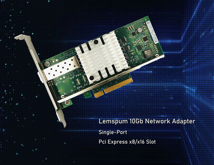 Сетевой адаптер Ethernet 10 ГБ, чип Intel 82599EN, X520-DA1 1xSPF + порт PCI-E x8,x16, плата NIC, поддержка Windows Server/7/8/10/настольный
