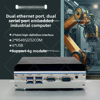 Мини-промышленный ПК — четырехъядерный процессор N100/J1900/J6412, I3/i5/i7 12-го поколения, двойной LAN/последовательный RS485, полностью закрытый встроенный хост без вентилятора