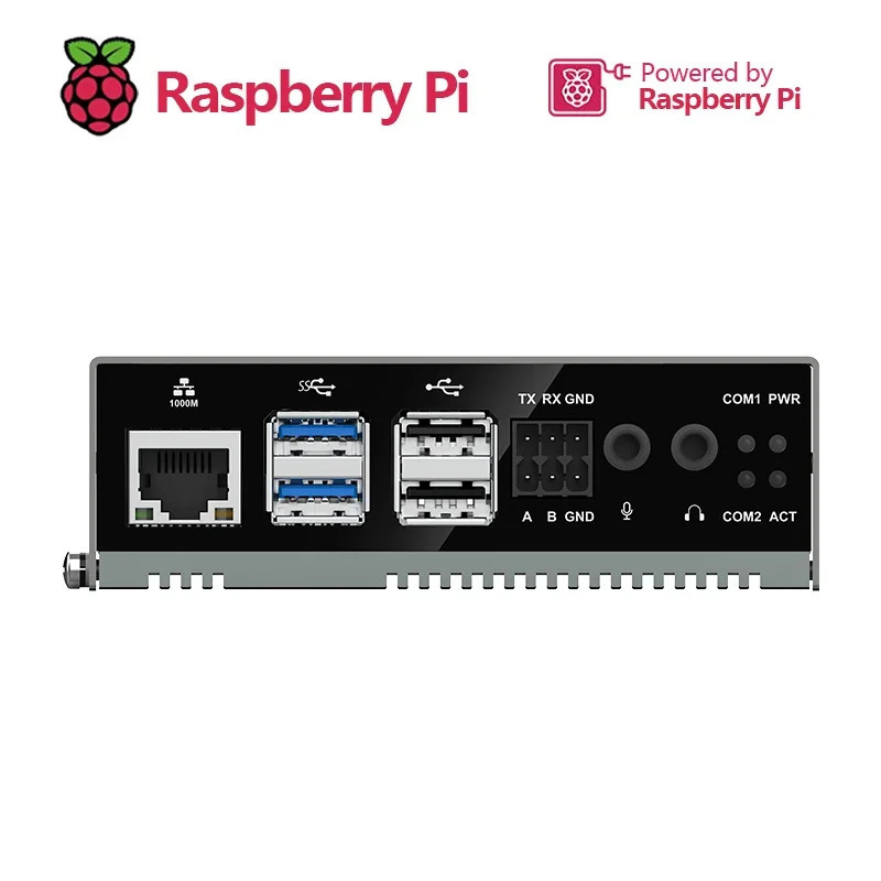 EDATEC-IPC3020 Broadcom BCM2712 4GB/8GB DDR, SD karta, SSD bilan yuqori unumli Raspberry Pi5 sanoat kompyuteri