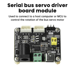 Servo avtobus servo platasi ST/SC seriyali Raspberry Pi robotlari uchun servo quvvat manbai va servo kontrollerni birlashtiradi.
