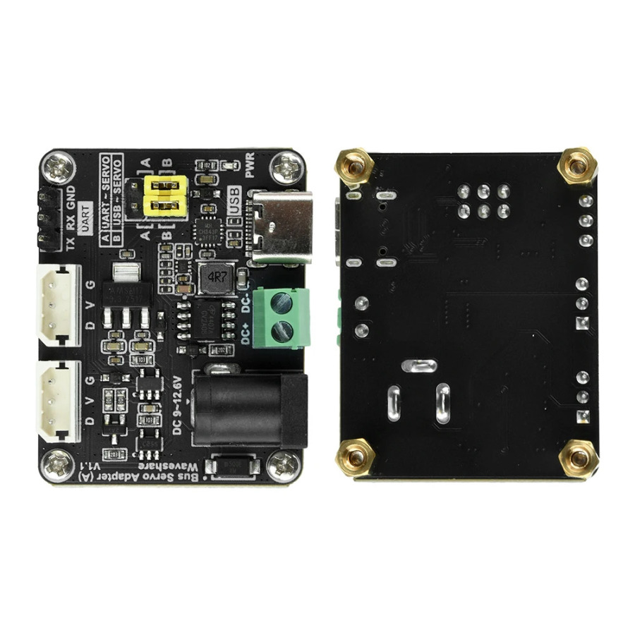 Servo avtobus servo platasi ST/SC seriyali Raspberry Pi robotlari uchun servo quvvat manbai va servo kontrollerni birlashtiradi.