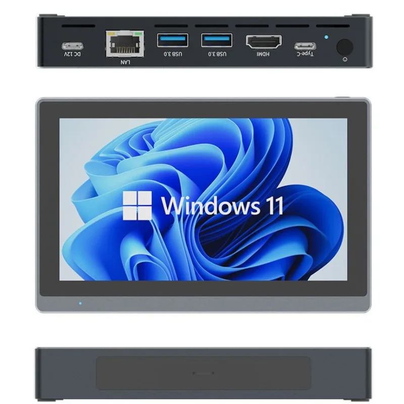 Промышленный мини-компьютер Higole Gole 2 Pro 7 дюймов, Intel, Windows 11, 8/16 ГБ ОЗУ, 4K, для ИИ/автоматизации/образования, портативный ПК