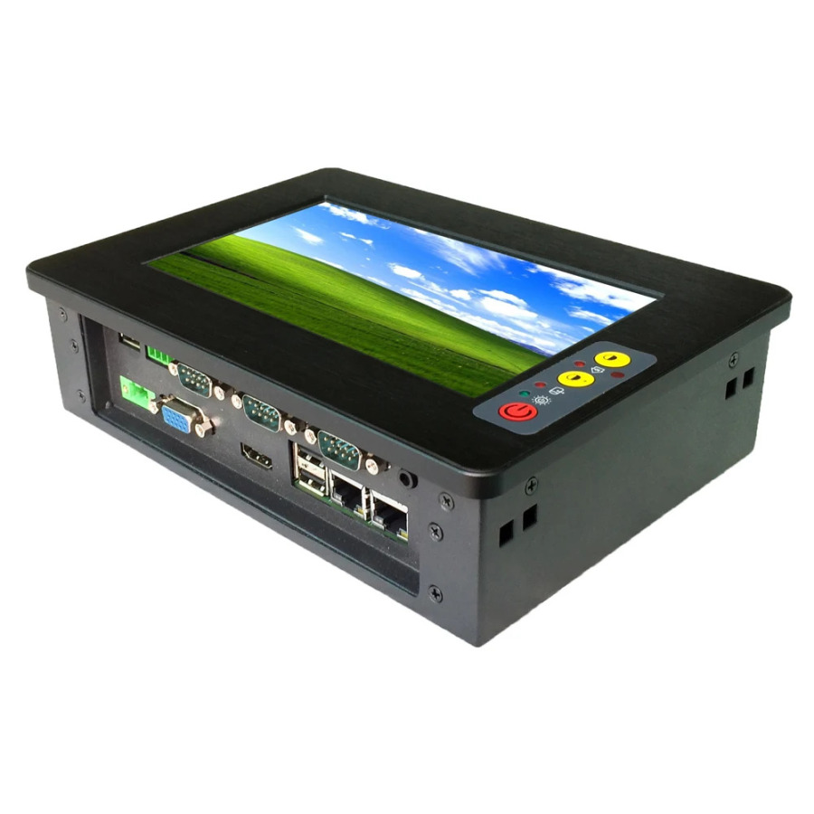 7-дюймовый сенсорный экран, промышленная панель ПК, компьютер 2 * LAN 3 * USB 4 * COM 64 ГБ SSD с RS485 для принтера