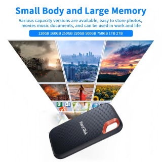 Внешний мини-накопитель 2 ТБ, 4 ТБ, SSD большой емкости 128 ТБ, USB 3.2, Plug and Play, твердотельные накопители для ноутбуков/MAC/ПК