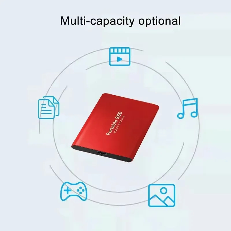 Внешний жесткий диск 4 ТБ, портативный SSD 8 ТБ, внешний твердотельный накопитель, большой объем памяти, высокоскоростное хранилище для ПК/Mac/телефона
