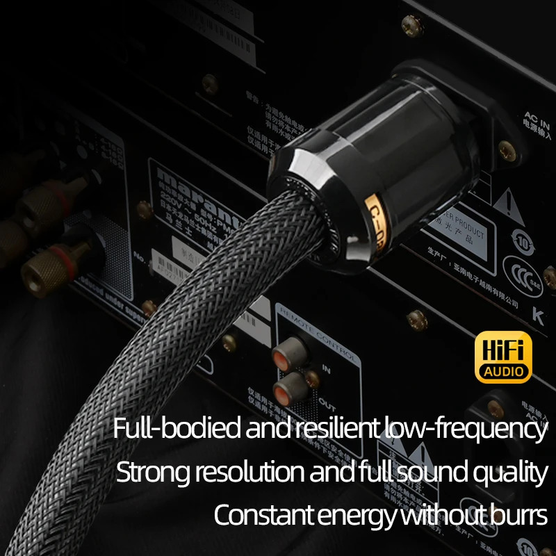 Аудиокабель питания ATAUDIO HiFi EU, высококачественный 6N OFC, двойной экранированный, с позолоченной вилкой, кабель питания переменного тока для усилителя динамика