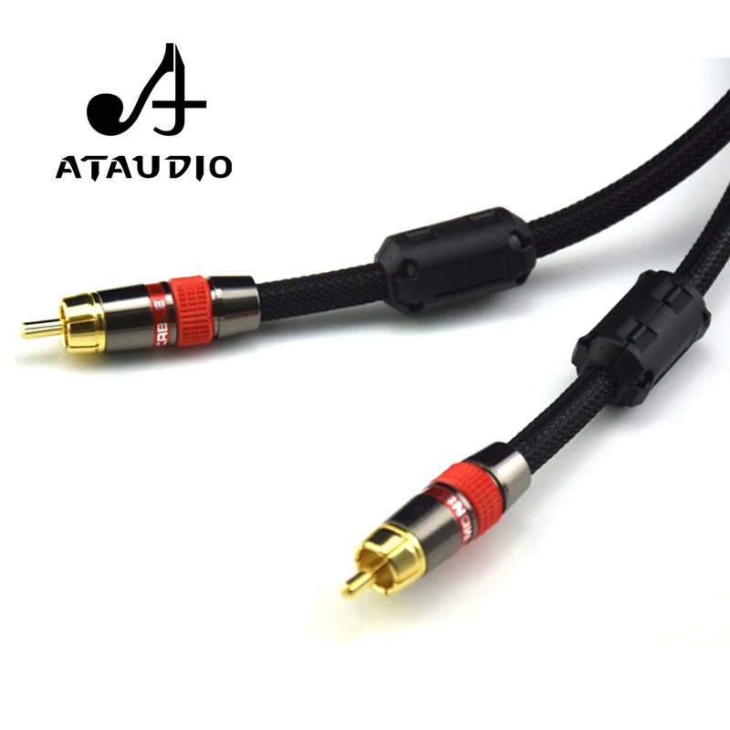 ATAUDIO 4N OFC 75 Ом Hi-Fi цифровой коаксиальный аудио-видео кабель RCA Hi-end RCA-RCA мужской сабвуфер аудиокабель 1 м 2 м