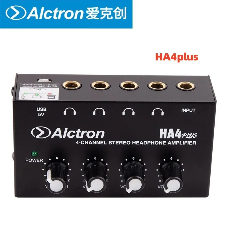 4-канальный стерео мини-усилитель для наушников Alctron HA4plus с USB-интерфейсом