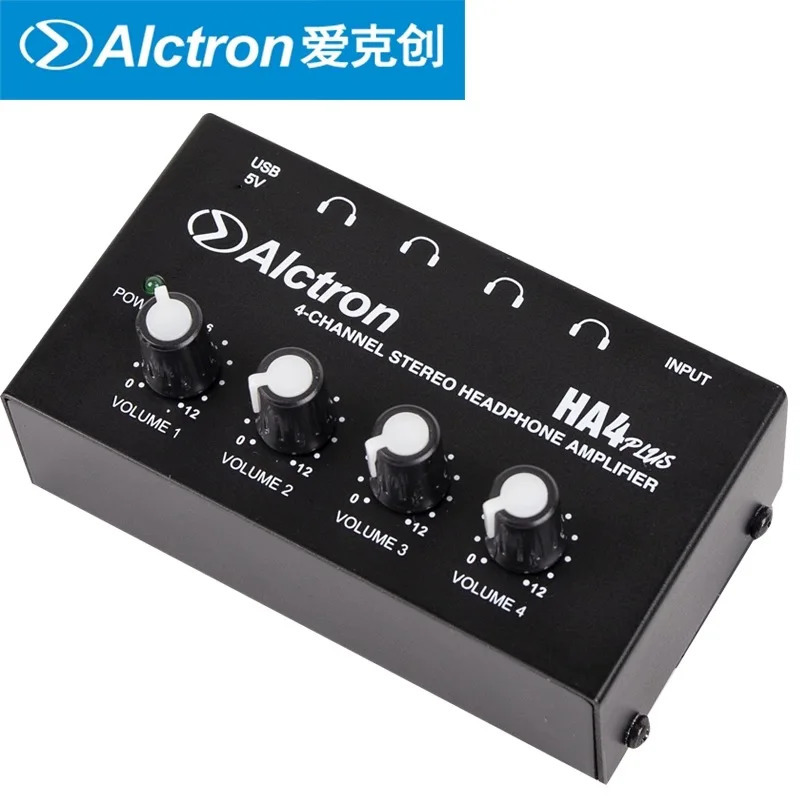 4-канальный стерео мини-усилитель для наушников Alctron HA4plus с USB-интерфейсом