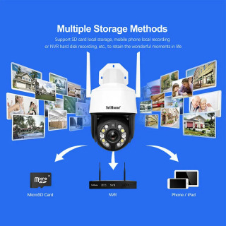 Sricam 5.0MP 20X оптический зум, стандартная Wi-Fi IP-камера, наружная IP66 Водонепроницаемая Onvif защита безопасности, система видеонаблюдения CCTV