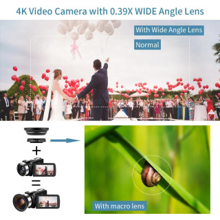 Raqamli kameralar 4K Professional vlogging kamerasi Wi-Fi 48MP Youtube kamerasi 18x raqamli kattalashtirish raqamli veb-kamera