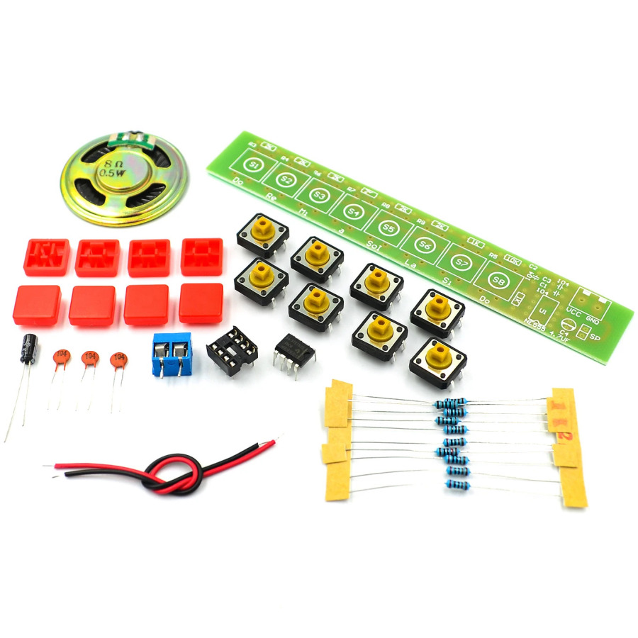 1 toʻplam NE555 komponentli elektronika elektr pianino organ moduli DIY toʻplami Taʻlim elektron tamoyillari Bolalar laboratoriyasi