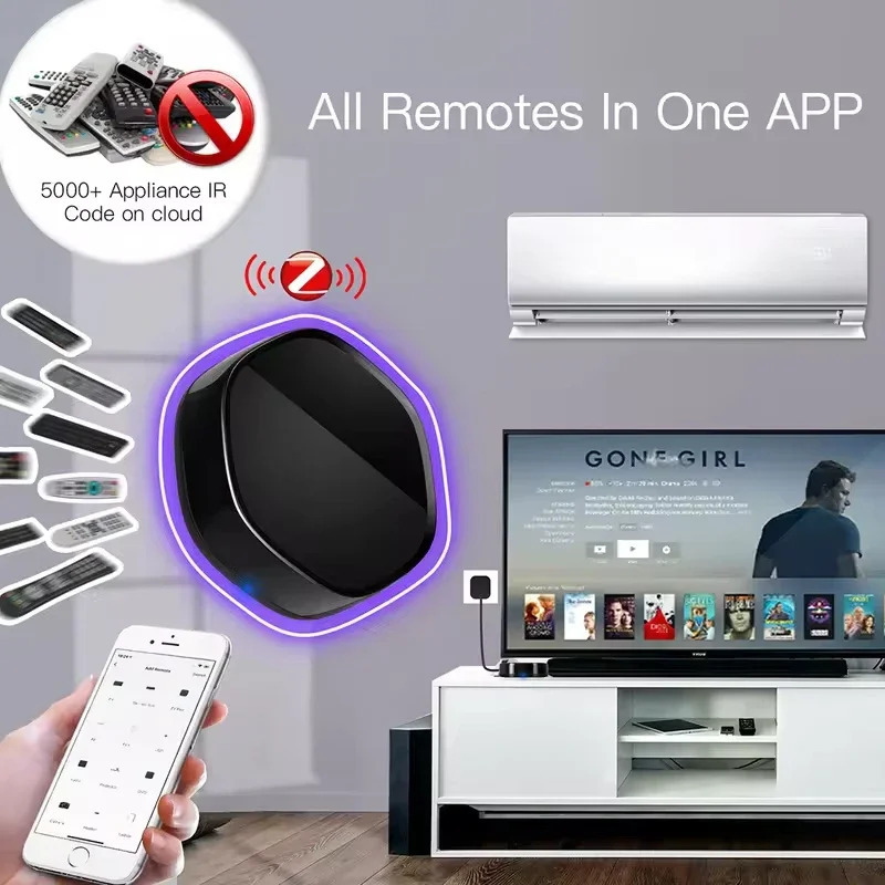 Умный мультирежимный шлюз Moes Tuya ZigBee с Bluetooth Mesh Hub, ИК-пультом на 38K каналов и голосовым управлением 2-в-1 для Alexa и Google Home