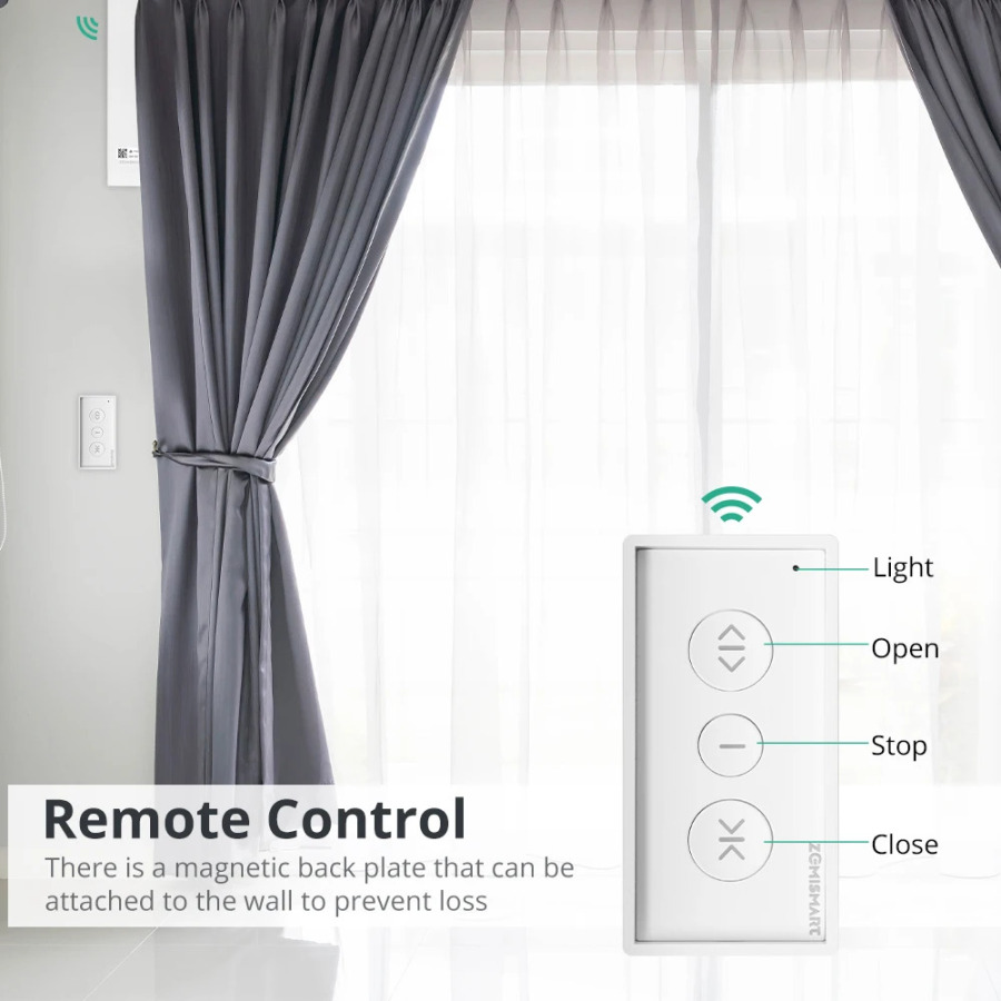 Zemismart MT82 Автоматическая система штор Smartthings Home Приложение Пульт дистанционного управления Google Home Совместимая электрическая система резьбы