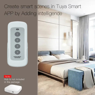 Смарт-переключатель Tuya ZigBee, портативное устройство с 4 клавишами, для автоматизации умного дома, с поддержкой Alexa и Google Home