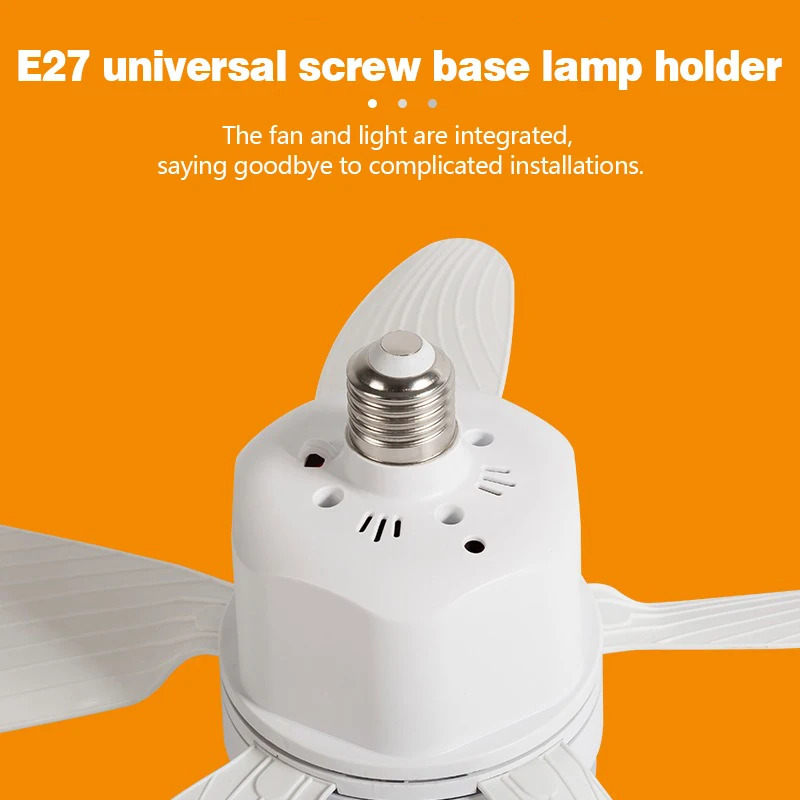 2-in-1 aqlli shift ventilyatori LED masofadan boshqarish pultining oʻzgarishi mumkin E27 jim yotoq xonasi yashash xonasi oshxonasi uy elektr ventilyatori