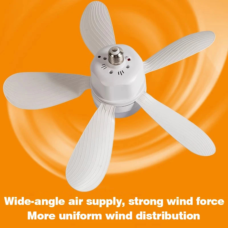 2-in-1 aqlli shift ventilyatori LED masofadan boshqarish pultining oʻzgarishi mumkin E27 jim yotoq xonasi yashash xonasi oshxonasi uy elektr ventilyatori