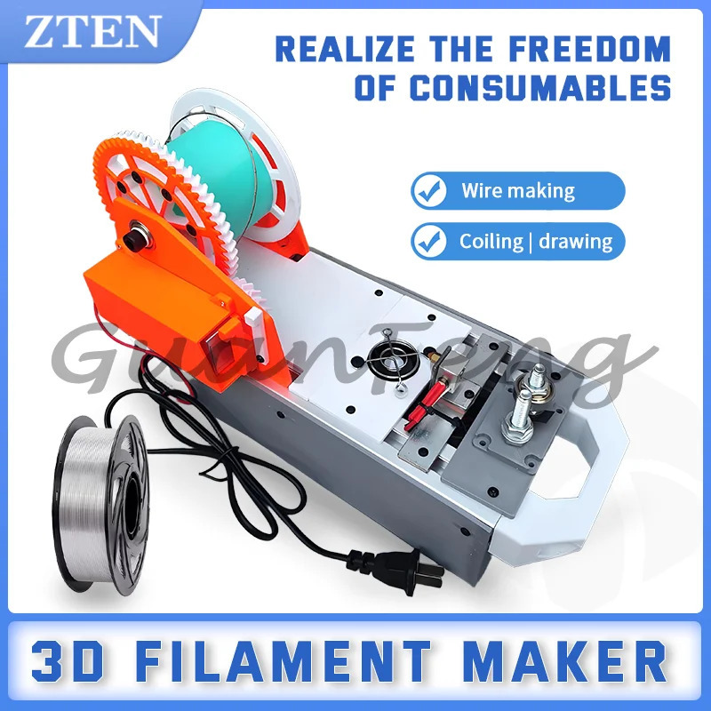 3D-печатная машина для изготовления нити, настольная микроинъекционная машина для изготовления пластика и шелка, машина для изготовления нити для ПЭТ-бутылок, экструдер для 3D-печати