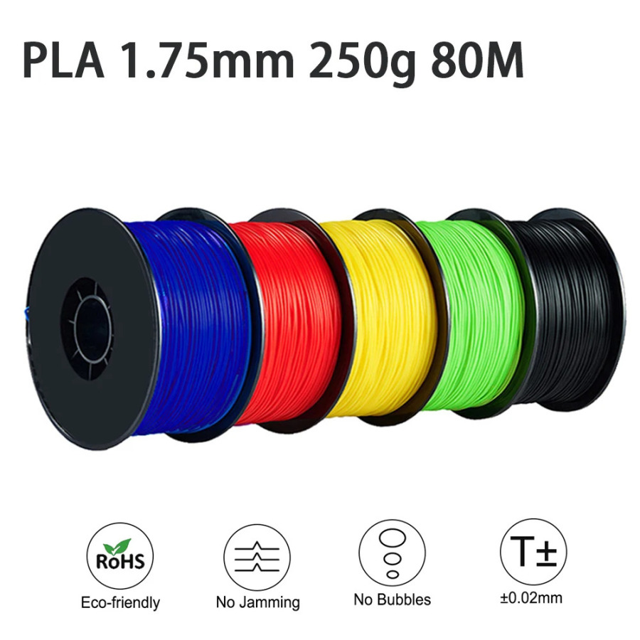 Easythreed PLA 3D bosib chiqarish filamenti 250g Uzunligi 80m Diametri 1.75mm Printer materiali FDM
