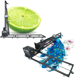 3d vertikal pol va devor printeri 2 in 1 devorga bosma mashinasi yerga bosib chiqarish shisha yogʻoch keramik bosib chiqarish + 7 rang UV siyoh