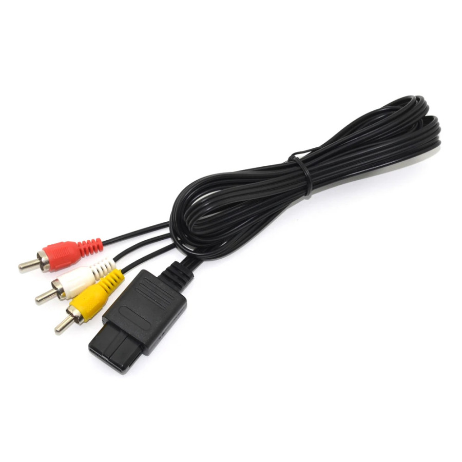 GameCube/ N64/ SNES oʻyin aksessuarlari uchun audio TV video kabeli AV kabeli RCA ulagichi