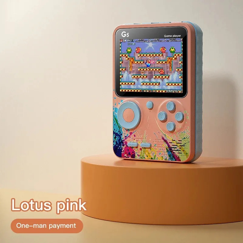 Портативная игровая консоль G5 с 500 встроенными классическими ретро-играми, поддержка вывода на ТВ, с геймпадом, для детей и взрослых, рождественский подарок
