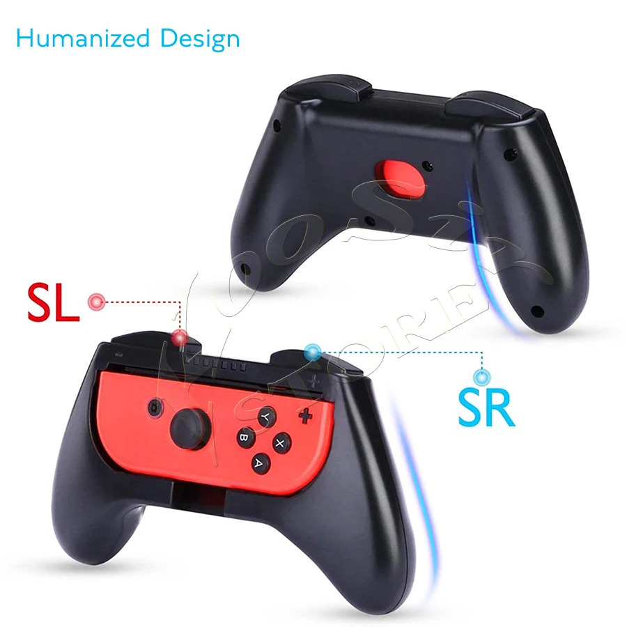 Nintendo Switch aksessuarlari toʻplami Joycon poyga gʻildiragi tutqichlari Nintendo Switch uchun Joy con Nintendo Switch geympad uchun qopqoqlar