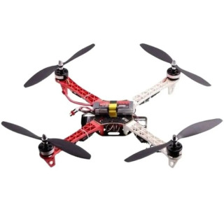 F450 RC kvadrokopterning asosiy ramkasi Yuqori/pastki plitasi 2 dona Oq 2 dona. Multikopter uchun qizil tutqich