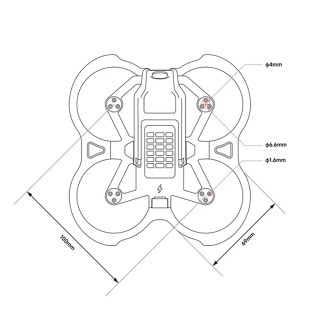 Рама BETAFPV Aquila20 Brushless BWhoop с колесной базой 100 мм для квадрокоптера Aquila20 FPV, аксессуары для дронов