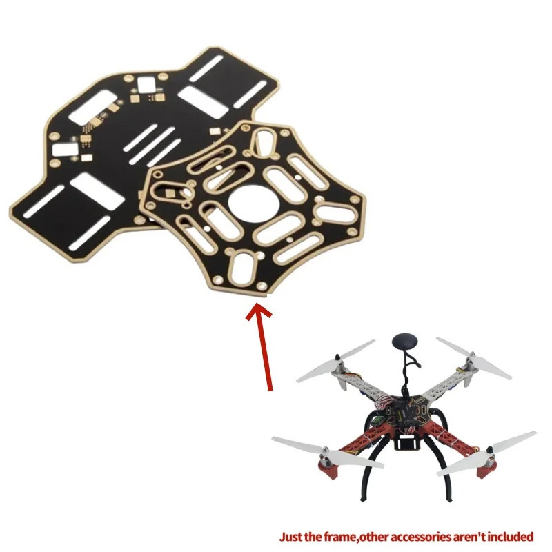 F450 kvadrokopter uglerod tolali ramka toʻplami 450mm markaziy uyasi FPV poyga droni uchun yuqori pastki plitalari DIY taʻmirlash qismlari