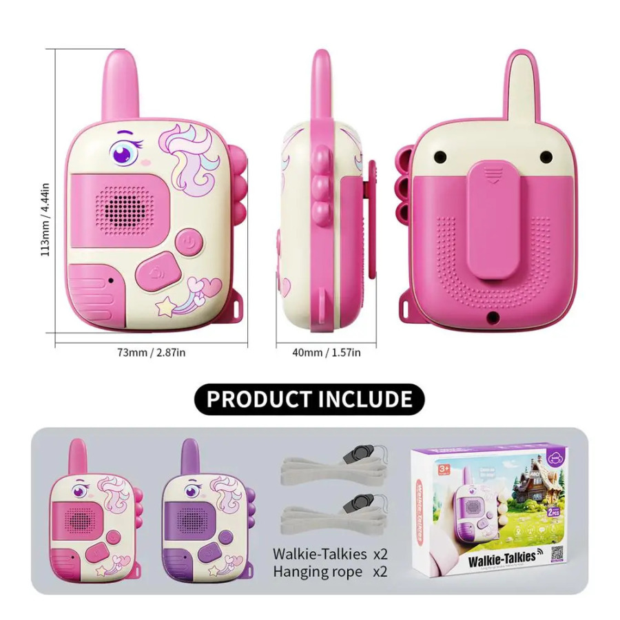 Bolalar uchun Walkie Talkies toza ovozli simsiz interkom oʻyinchoqlari yopiq ochiq lager yurishlari uchun bolalar uchun ideal sovgʻa