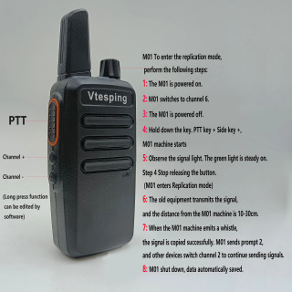 Smart Walkie Talkie 18650, 400–480 MGts, Frequentie kan 24, 3000 również dasturiy taʻminot (batareya kiritilmagan)
